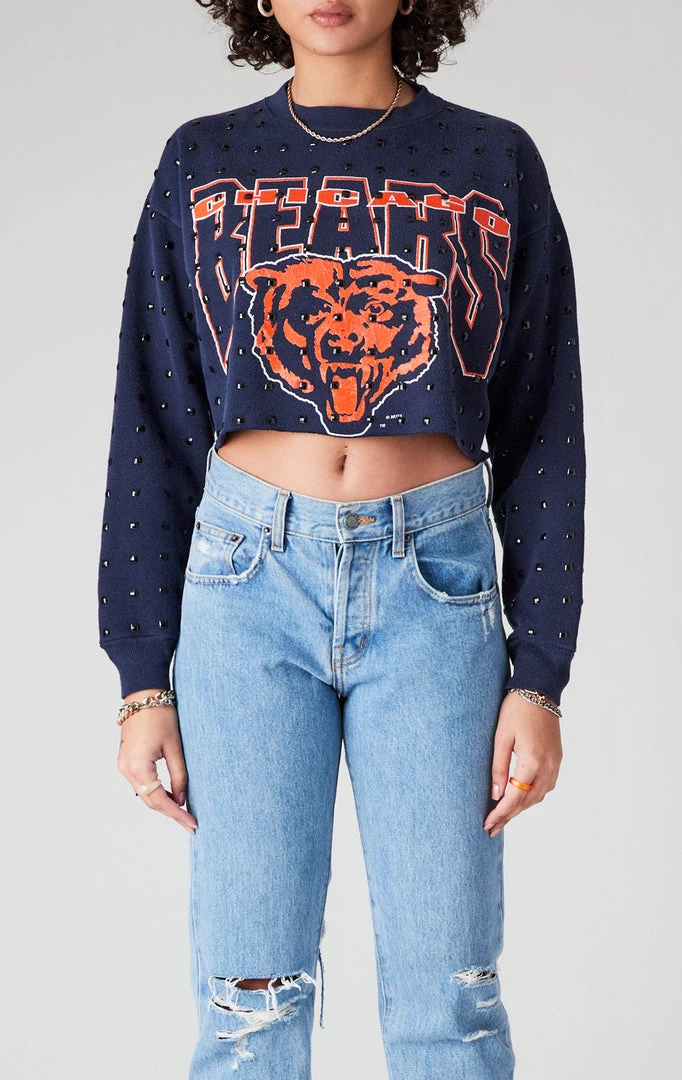 FURST OF A KIND VINTAGE BLACK RHINESTONE CROPPED SWEATSHIRT 4 FURST OF A KIND VINTAGE BLACK RHINESTONE CROPPED SWEATSHIRT