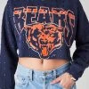 FURST OF A KIND VINTAGE BLACK RHINESTONE CROPPED SWEATSHIRT