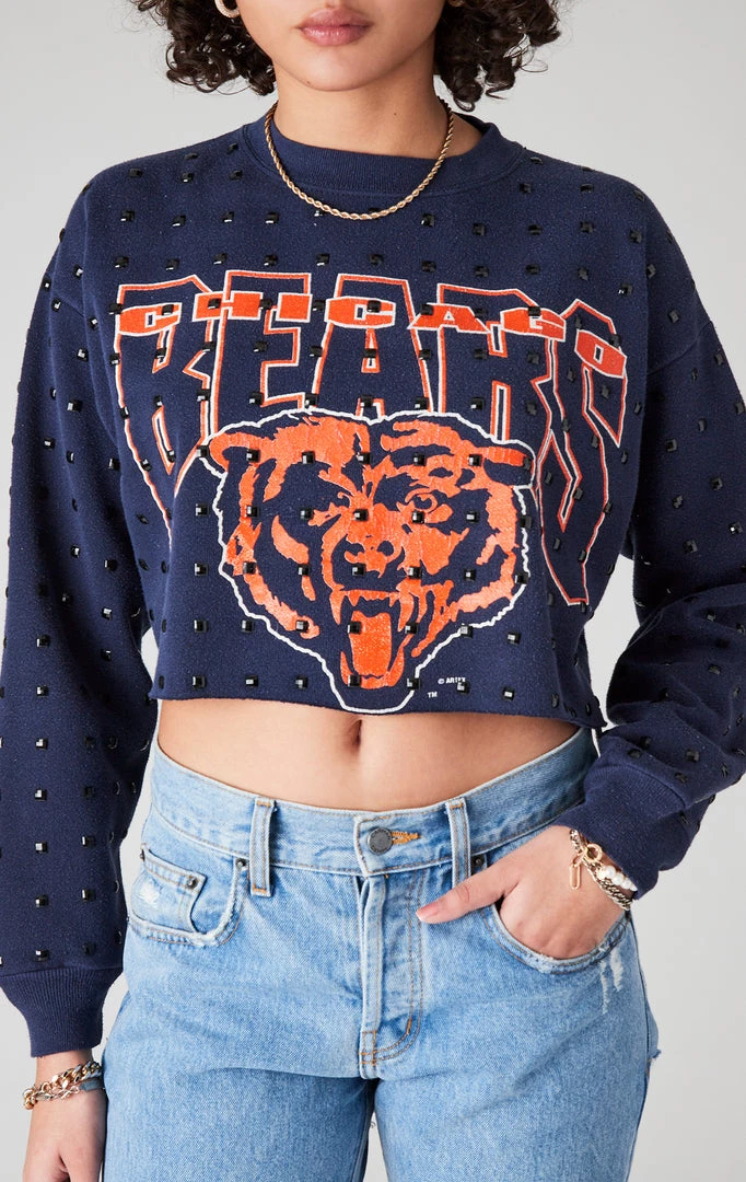 FURST OF A KIND VINTAGE BLACK RHINESTONE CROPPED SWEATSHIRT 3 FURST OF A KIND VINTAGE BLACK RHINESTONE CROPPED SWEATSHIRT