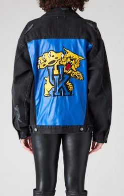 FURST OF A KIND VINTAGE DENIM JACKETS VINTAGE GRAPHIC BACK INSERT DENIM JACKET