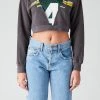 FURST OF A KIND VINTAGE V SPLICED JERSEY CROPPED SWEATSHIRT SALE