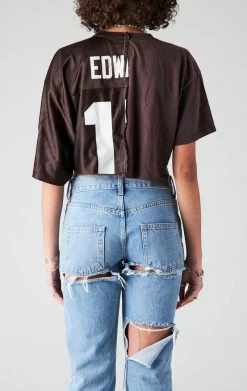 FURST OF A KIND SALE VINTAGE SPLICED CROPPED JERSEY TEE
