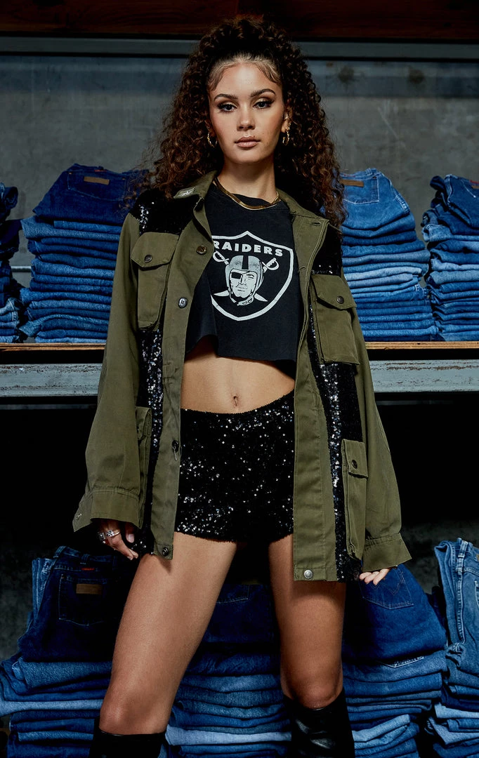 FURST OF A KIND VINTAGE ARMY JACKET WITH SEQUIN INSERT SALE 3 FURST OF A KIND VINTAGE ARMY JACKET WITH SEQUIN INSERT SALE