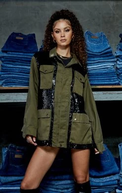 FURST OF A KIND VINTAGE ARMY JACKET WITH SEQUIN INSERT SALE 9 FURST OF A KIND VINTAGE ARMY JACKET WITH SEQUIN INSERT SALE