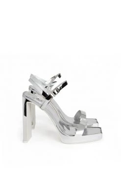 JEFFREY CAMPBELL DANCERIA-2 SQUARE TOE METALLIC HEEL SANDAL 7 JEFFREY CAMPBELL DANCERIA-2 SQUARE TOE METALLIC HEEL SANDAL