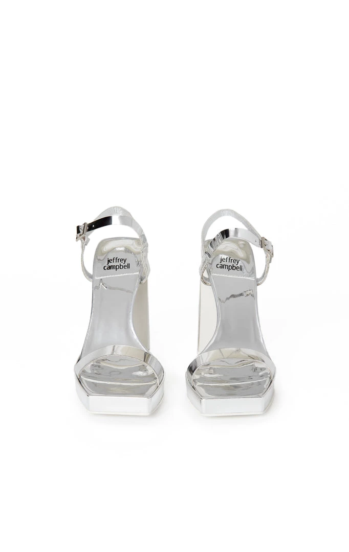 JEFFREY CAMPBELL DANCERIA-2 SQUARE TOE METALLIC HEEL SANDAL 4 JEFFREY CAMPBELL DANCERIA-2 SQUARE TOE METALLIC HEEL SANDAL
